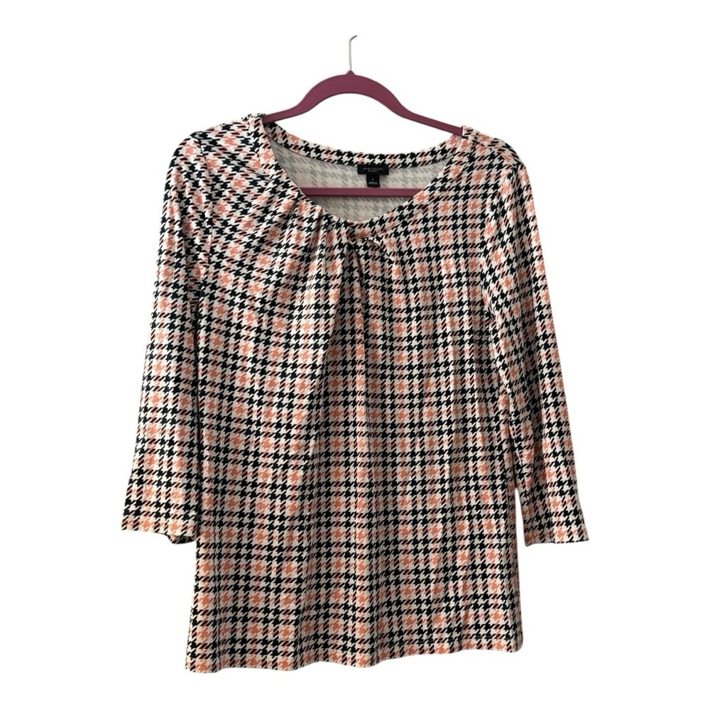 Stylish Women's Ann Taylor Top - Black and Pink